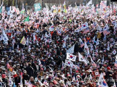 Corea banderas estadounidenses