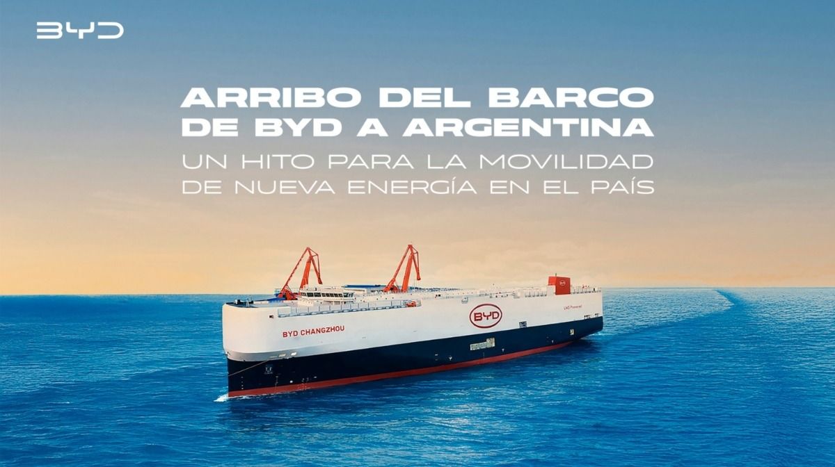 BYD Changzhou en el puerto de Zárate con vehículos eléctricos
