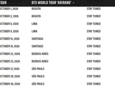 BTS entradas World Tour América Latina