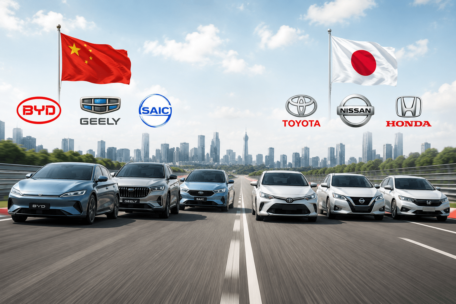 automotrices chinas Toyota, Honda y Nissan pierden millones mientras BYD, SAIC y Geely avanzan en el mercado mundial