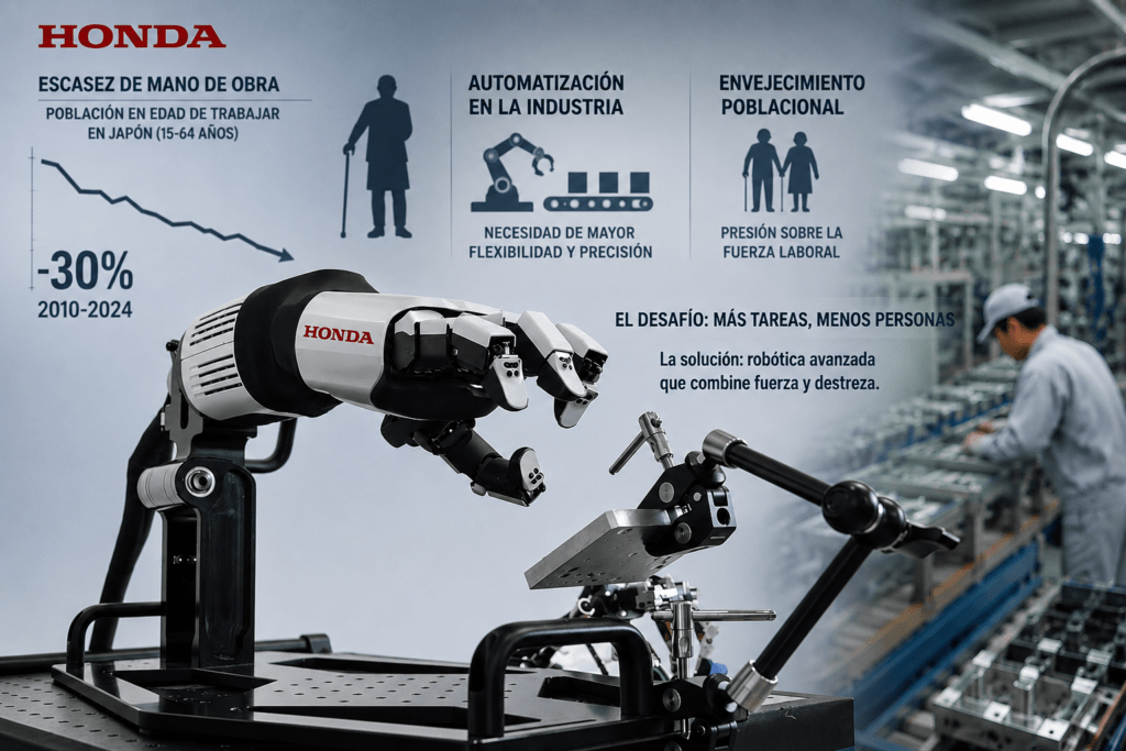 Honda revive su ambición robótica: la mano que sucede a ASIMO apunta a las fábricas del futuro
