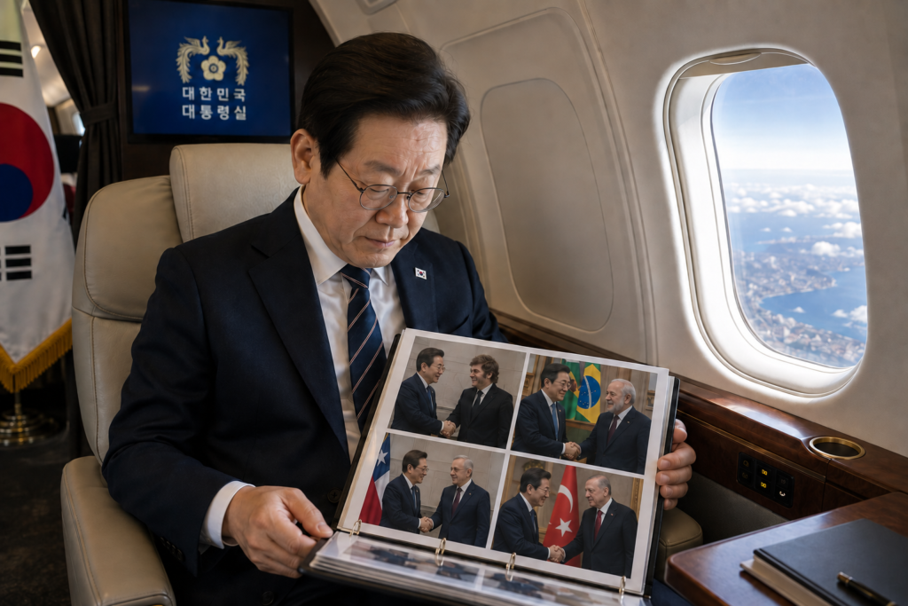 Críticas a Lee Jae-myung por pasar 26 días fuera de Corea del Sur en los últimos dos meses